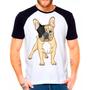 Imagem de Camiseta Raglan Pet Dog Buldogue Francês Branca Masculina05