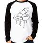 Imagem de Camiseta Raglan Piano Manga Longa - Foca na Moda