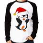 Imagem de Camiseta Raglan Pinguim Noel Manga Longa - Foca na Moda