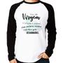 Imagem de Camiseta Raglan Sou de Virgem Manga Longa - Foca na Moda