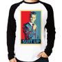 Imagem de Camiseta Raglan Suit Up Barney Stinson Manga Longa - Foca na Moda