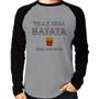 Imagem de Camiseta Raglan Traz uma batata, frita por favor Manga Longa - Foca na Moda