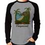 Imagem de Camiseta Raglan Tropical Beach Manga Longa - Foca na Moda