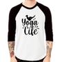 Imagem de Camiseta Raglan Yoga Life Manga 3/4 - Foca na Moda