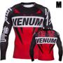 Imagem de Camiseta Rashguard Lycra Venum Revenge Vermelha com Preto Tamanho M