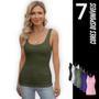 Imagem de Camiseta Regata BABY LOOK ALGODÃO feminina Fitness Corrida Yoga Casual 239