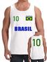 Imagem de Camiseta REGATA BRASIL com numero adulto infantil