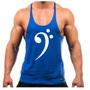 Imagem de Camiseta Regata Cavada Masculino Academia Treino Musculação Personalizado Clave De Fá