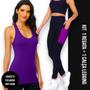 Imagem de Camiseta REGATA DRY FIT MALHA FRIA POLIAMIDA + Calça LEG LEGGING BOLSOS Conjunto Fitness 540