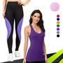 Imagem de Camiseta REGATA DRY FIT Tecido furadinho + CALÇA leg LEGGING REDINHA Conjunto Fitness Feminino 631