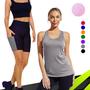 Imagem de Camiseta REGATA DRY FIT Tecido Furadinho + SHORT LEG Legging COM BOLSOS Conjunto Fitness 634