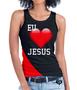 Imagem de Camiseta regata Eu amo Jesus FEMININA Gospel