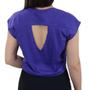 Imagem de Camiseta Regata Feminina Voorth Cropped Roxo - 5399