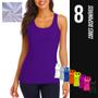 Imagem de Camiseta REGATA MALHA FRIA POLIAMIDA feminina Dry Fit tecido furadinho Academia Fitness Corrida 658