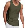 Imagem de Camiseta REGATA Masculina ALGODÃO Slim Fit Academia Fitness Corrida 213