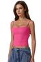 Imagem de Camiseta regata QINSEN Basic Spaghetti Spaghetti com forro duplo Rosy M
