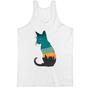 Imagem de Camiseta Regata Silhueta gato cidade noturna