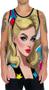 Imagem de Camiseta Regata Tshirt Estampa Mu.lher Loira Pop Art Moda 3