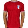 Imagem de Camiseta Retrô Mania Fortaleza Jacquard JC003 Masculino - Vermelho