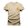 Imagem de Camiseta Sifrão Peito Estampada Algodão Confortável 30.1 Penteada