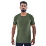 Imagem de Camiseta Slim Masculina Justa Lisa Ajustada