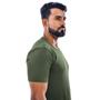 Imagem de Camiseta Slim Masculina Justa Lisa Ajustada