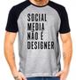 Imagem de Camiseta social media não e designer camisa divertida