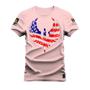 Imagem de Camiseta T-Shirt Algodão Premium 30.1 Brasão American