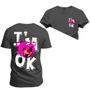 Imagem de Camiseta T-Shirt Algodão Premium Estampada IM Ok Frente Costas