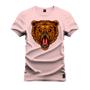 Imagem de Camiseta T-Shirt Algodão Premium Estampada Urso Caçador