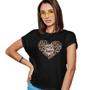 Imagem de Camiseta T-Shirt Baby Look Feminina Algodão Estampada Básica