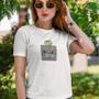 Imagem de Camiseta T-Shirt Baby Look Feminina Algodão Estampada Cat