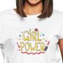 Imagem de Camiseta T-Shirt Baby Look Feminina Algodão Girl Power