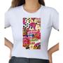 Imagem de Camiseta T Shirt Branco Feminina Estampa Tropical Banana