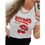 Imagem de Camiseta T Shirt Branco Feminina Tendencia Cereja