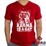 Imagem de Camiseta Taylor Swift 100% Algodão Karma is a Cat Pop Geeko