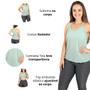 Imagem de Camiseta Tela Com Leve Transparencia + Top Embutido Elastico
