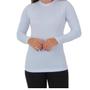 Imagem de Camiseta Térmica Feminina Longa Manga Para Frio Flanelada Branca Tamanho Único