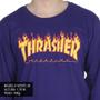 Imagem de Camiseta Thrasher Magazine Flame Logo M/L Roxo