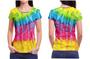 Imagem de Camiseta tie dye Feminina Blusa Roupas Camisa Tai dai Amarel