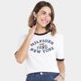 Imagem de Camiseta Tommy Hilfiger Reg Varsity Ringer Feminina