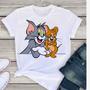 Imagem de Camiseta Tshirt Feminina Tom E Jerry Com Aplicação De Brilho