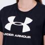 Imagem de Camiseta Under Armour Live Sportstyle Feminina Preta e Branca