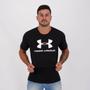 Imagem de Camiseta Under Armour Sportstyle Left Chest Preta e Branca