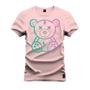 Imagem de Camiseta Unissex Algodão Estampada Premium Confortável Neon Urso