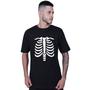 Imagem de Camiseta Unissex Tradicional Halloween Dia das Bruxas Esqueleto Caveira