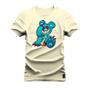 Imagem de Camiseta Urso Assustador Plus Size Forma Grande 30.1 Penteada Estampada Varias Cores