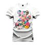 Imagem de Camiseta Urso Florzão Cabluloso Plus Size Extra Grande Estampada Varias Cores