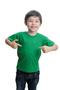 Imagem de camiseta verde bandeira infantil lisa unissex tamanhos 2 a 16