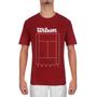 Imagem de Camiseta Wilson Tennis Court Vermelha